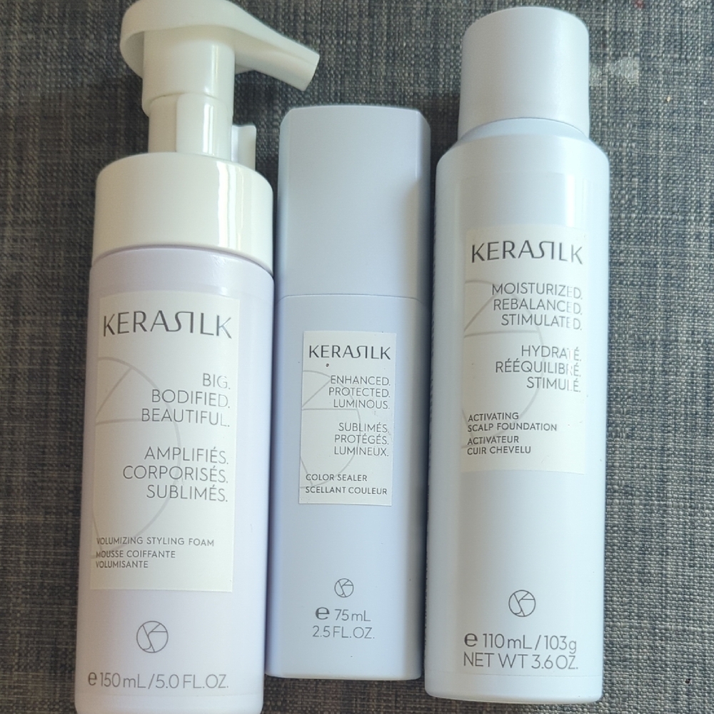 Kerasilk Beauty Set Color Sealer Volumizing Foam Scalp Foundation Set